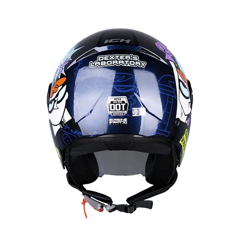 CASCO ICH ICH-102 DEXTERS LAB AZUL OSCURO VISOR AZUL