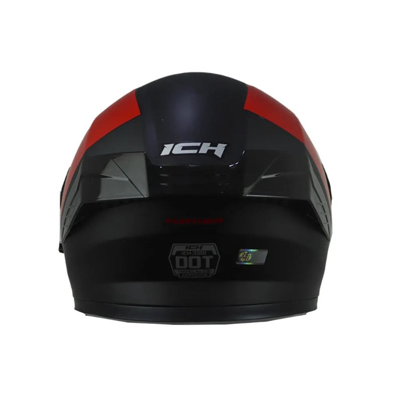 CASCO ICH ICH-3120DV FURTHER MATE NEGRO ROJO VISOR HUMO