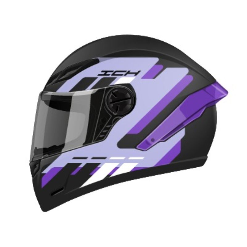 CASCO ICH ICH-501SP FITAR MATE NEGRO MORADO VISOR HUMO