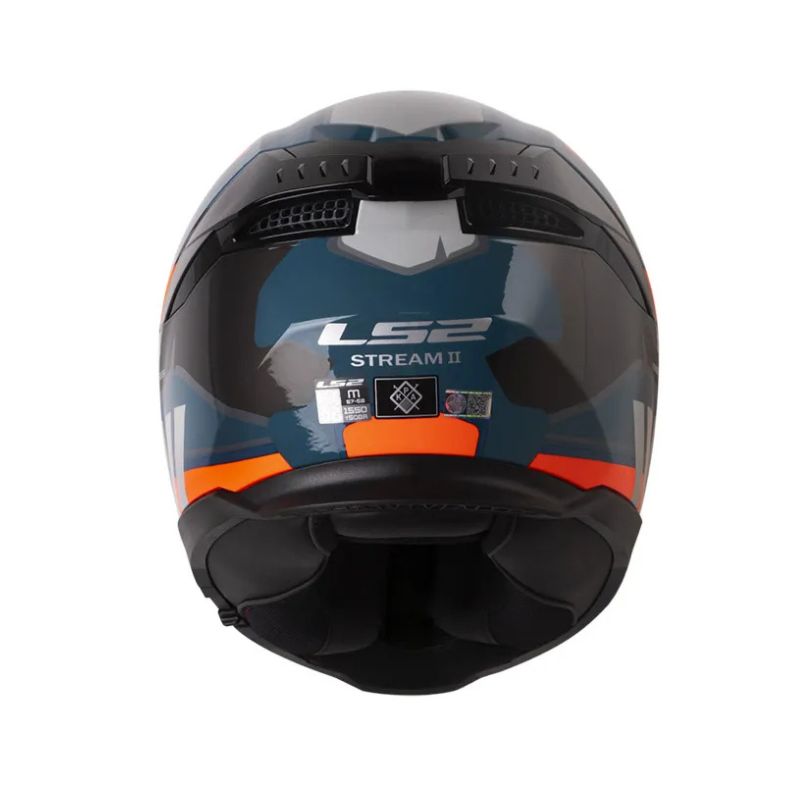 CASCO LS2 FF808 STREAM II ELECE2 AZUL NARANJA NEON