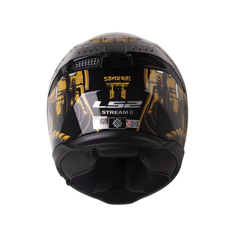 CASCO LS2 FF808 STREAM II SAMURAI DORADO NEGRO VISOR IRIDIUM