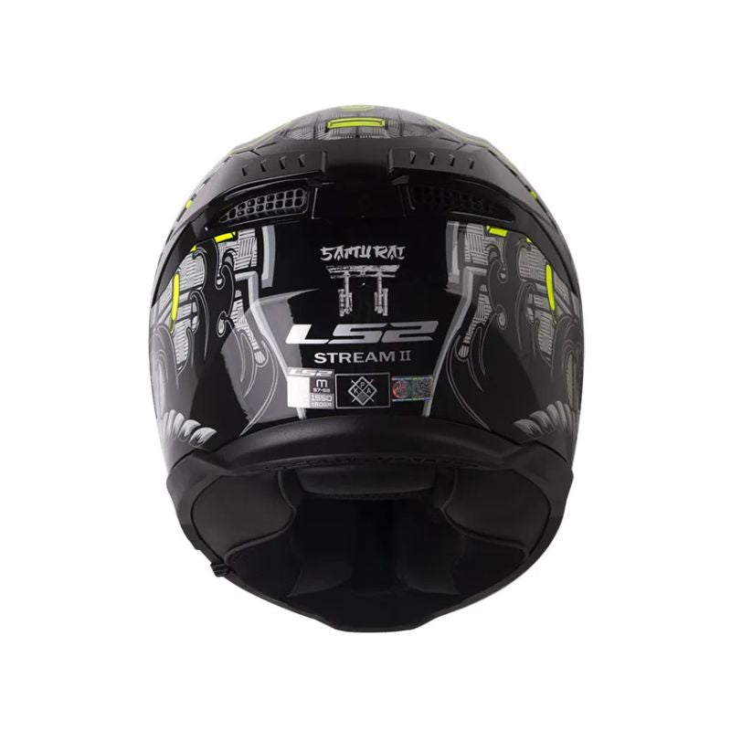 CASCO LS2 FF808 STREAM II SAMURAI GRIS AMARILLO NEON IRIDIUM