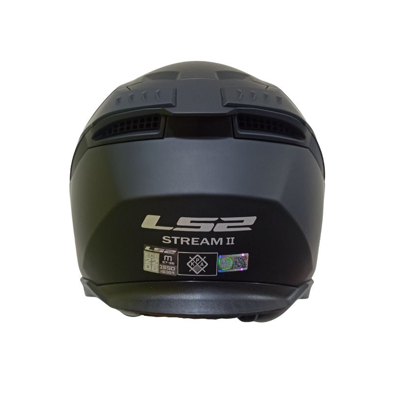 CASCO LS2 FF808 STREAM II SOLID MATE NEGRO IRIDIUM DORADA