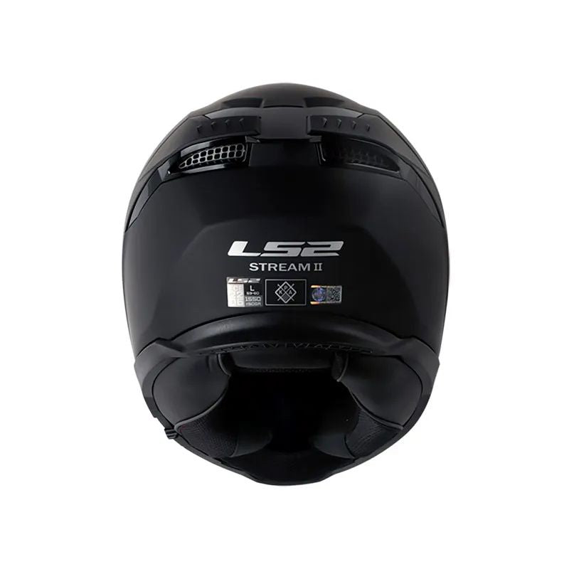 CASCO LS2 FF808 STREAM II SOLID MATE NEGRO VISOR IR.AZUL
