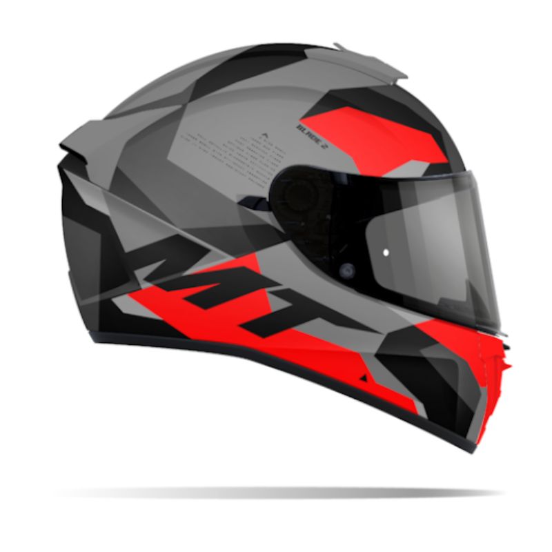 CASCO MT BLADE 2 SV FADE MATE GRIS ROJO