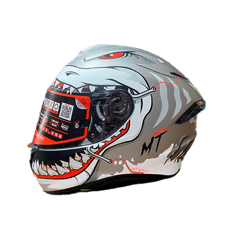 CASCO MT TARGO PRO SHARKY MATE TITANIO – American Motos Colombia