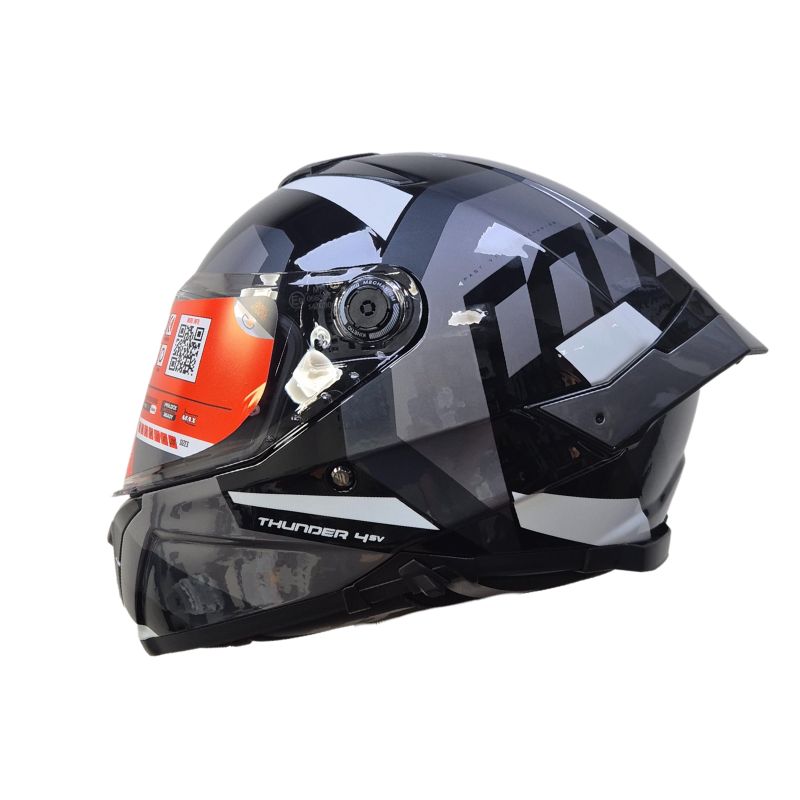 CASCO MT THUNDER SV PROTECT NEGRO GRIS F0 – American Motos Colombia