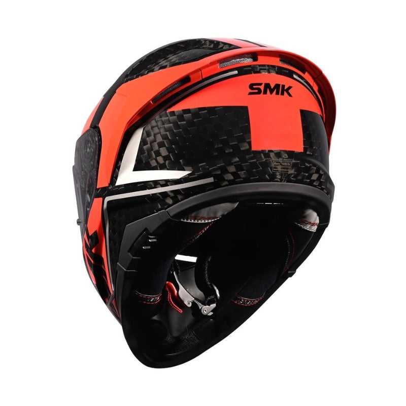CASCO SMK TITAN CARBON NERO NEGRO ROJO