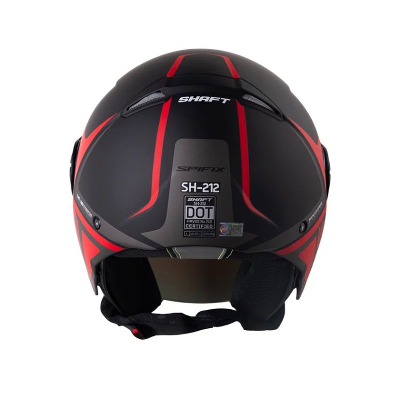 CASCO SHAFT SH-212 SPIFIX MATE NEGRO ROJO VISOR IRIDIUM