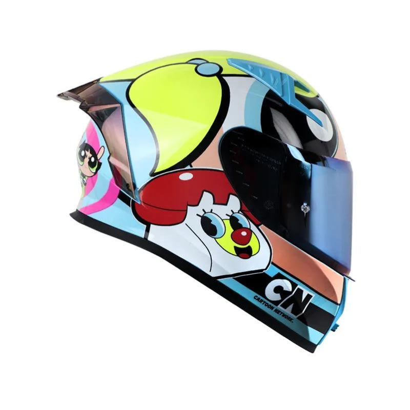 CASCO SHAFT SH-526SP BURBUJA AZUL CLARO AMARILLO IRIDIUM