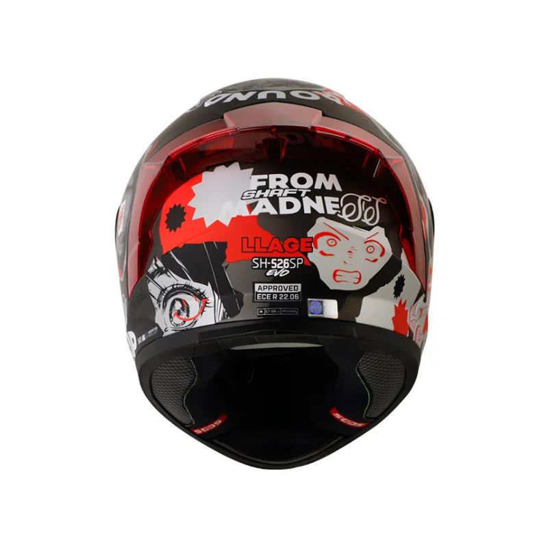 CASCO SHAFT SH-526SP EVO LLAGE MATE GRIS OSCURO ROJO IRIDIUM