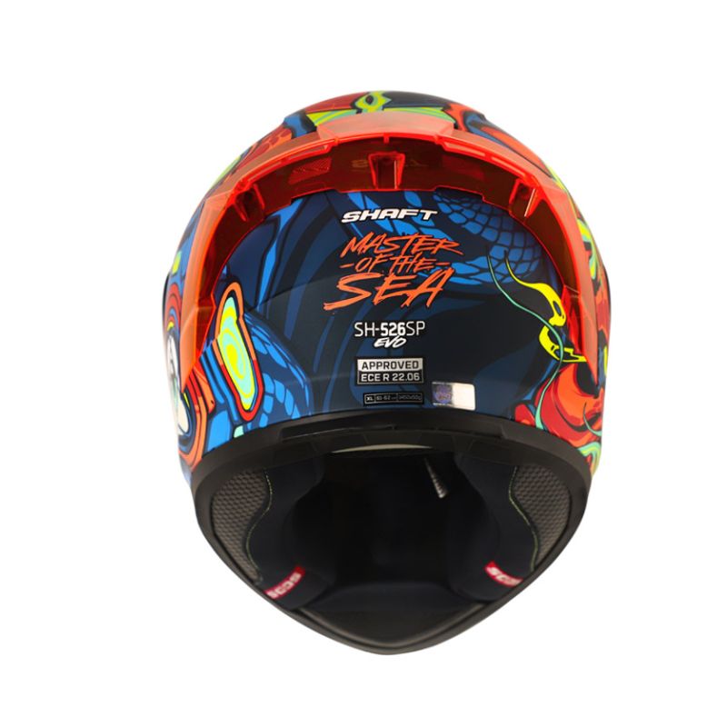 CASCO SHAFT SH-526SP MASTER OF THE SEA MATE AZUL NARANJA