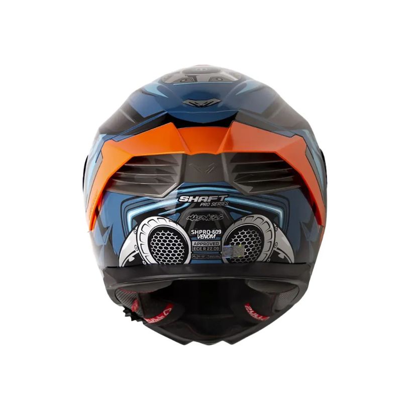 CASCO SHAFT SH-609 PRO VENOM MADNESS AZUL NEGRO IRIDIUM