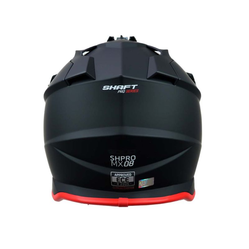 CASCO SHAFT SH-MX08 SOLID MATE NEGRO ROJO