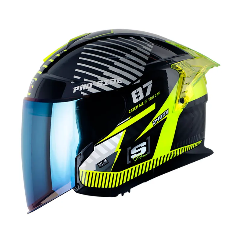 CASCO SHAFT SH-240DV PRO RACETRON NEGRO AMARILLO HUMO