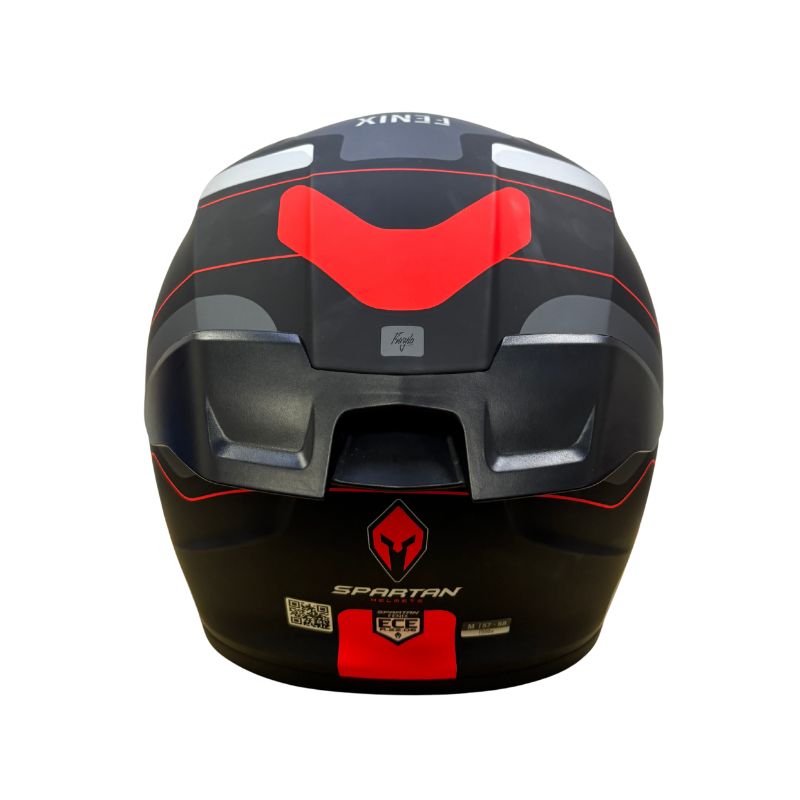 CASCO SPARTAN FENIX ORK MATE NEGRO ROJO