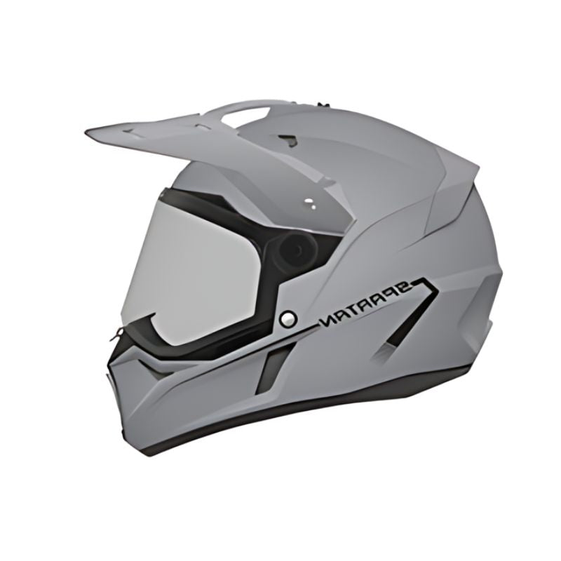 CASCO SPARTAN WOLF DS SOLID MATE GRIS NEGRO