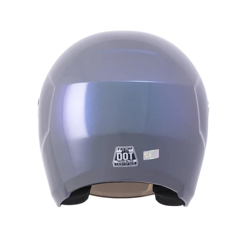CASCO TECH T10 SOLID CAMALEON VISOR IRIDIUM PLATA