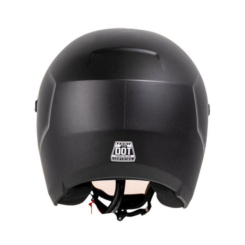 CASCO TECH T10 SOLID MATE NEGRO VISOR HUMO