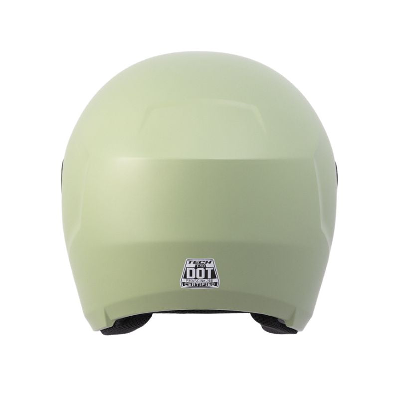CASCO TECH T10 SOLID MATE VERDE CLARO VISOR HUMO