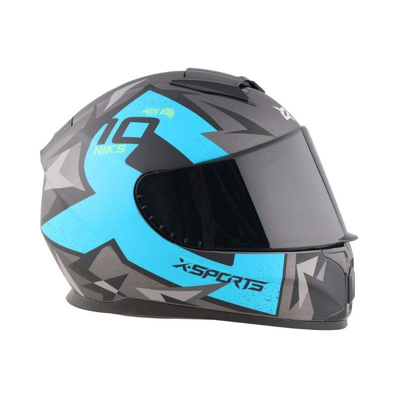 CASCO X-SPORTS M66 IONIKS GRIS AZUL CLARO