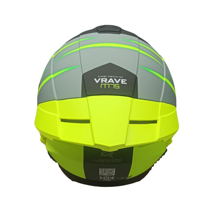 CASCO X-SPORTS M75 VRAVE AMARILLO NEON