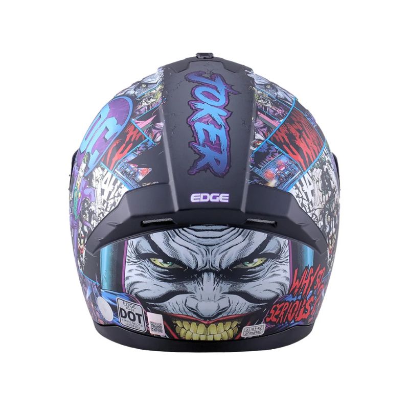 CASCO EDGE ZOOM PRO THE JOKER MATE NEGRO