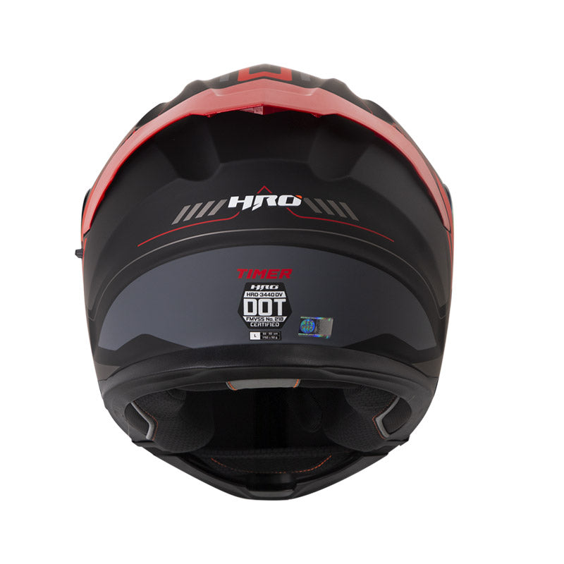 CASCO HRO 3440 DV TIMER MATE NEGRO ROJO VISOR IRIDIUM ROJO
