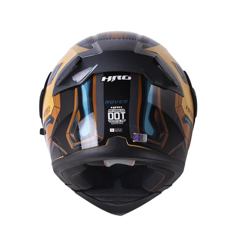 CASCO HRO HRO-3400DV ROVER NEGRO AZUL VISOR IRIDIUM ROJO