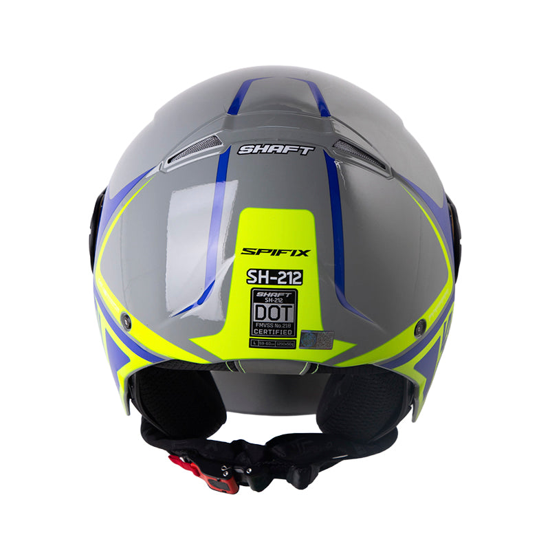 CASCO SHAFT SH-212 SPIFIX GRIS AZUL VISOR IRIDIUM