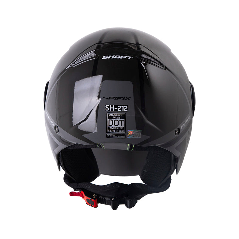 CASCO SHAFT SH-212 SPIFIX GRIS OSCURO NEGRO VISOR IRIDIUM
