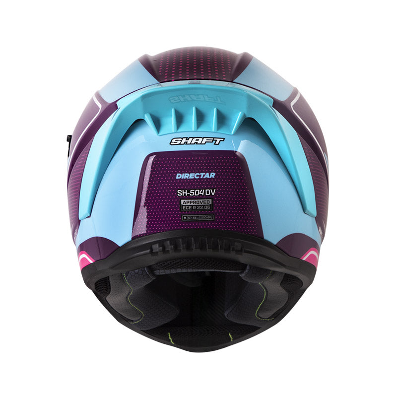 CASCO SHAFT SH-504DV DIRECTAR MORADO OSCURO AZUL IRIDIUM