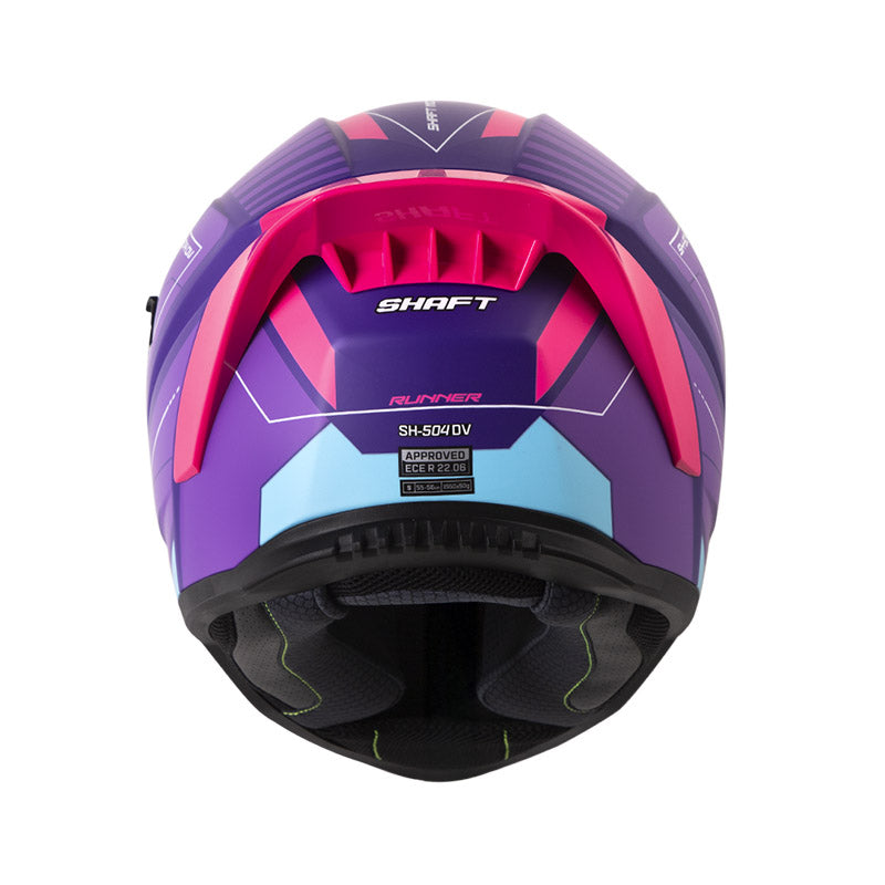 CASCO SHAFT SH-504DV RUNNER MATE MORADO FUCSIA VISOR IRIDIUM