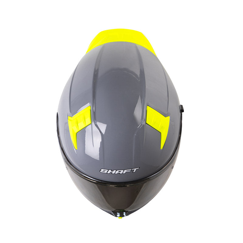 CASCO SHAFT SH-504DV SOLID GRIS AMARILLO NEON VISOR IRIDIUM