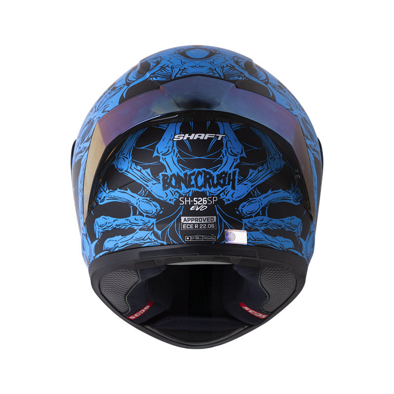 CASCO SHAFT SH-526SP EVO BONECRUSH MATE AZUL NEGRO