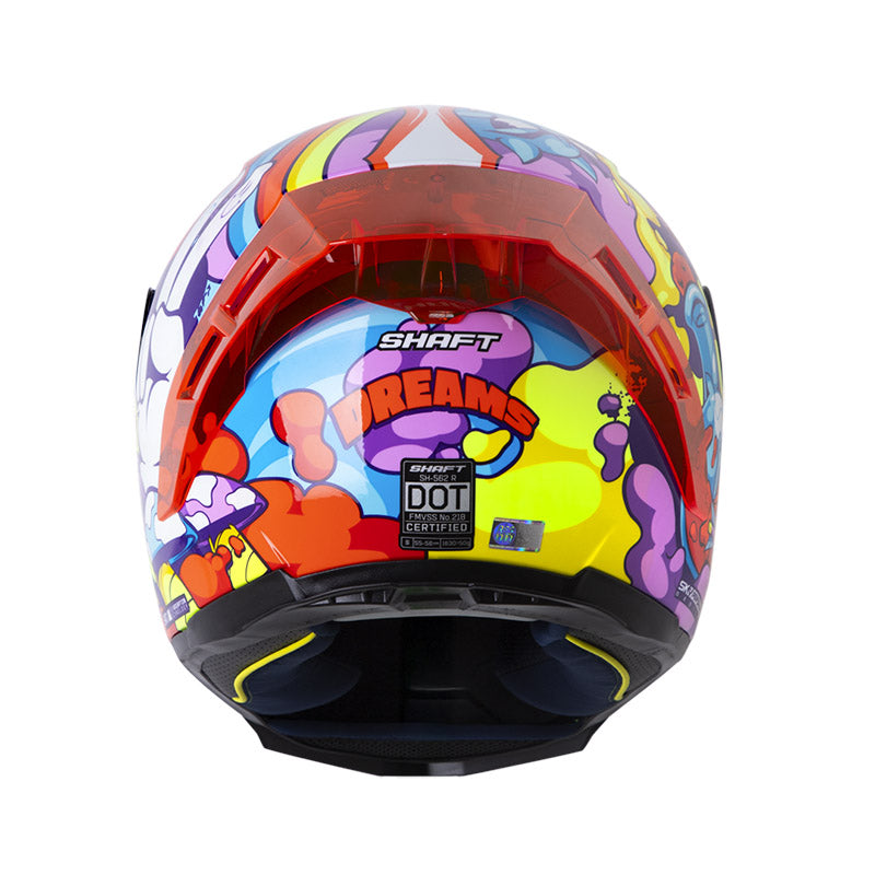 CASCO SHAFT SH-562 R DREAMS AZUL CLARO NARANJA NEON IRIDIUM