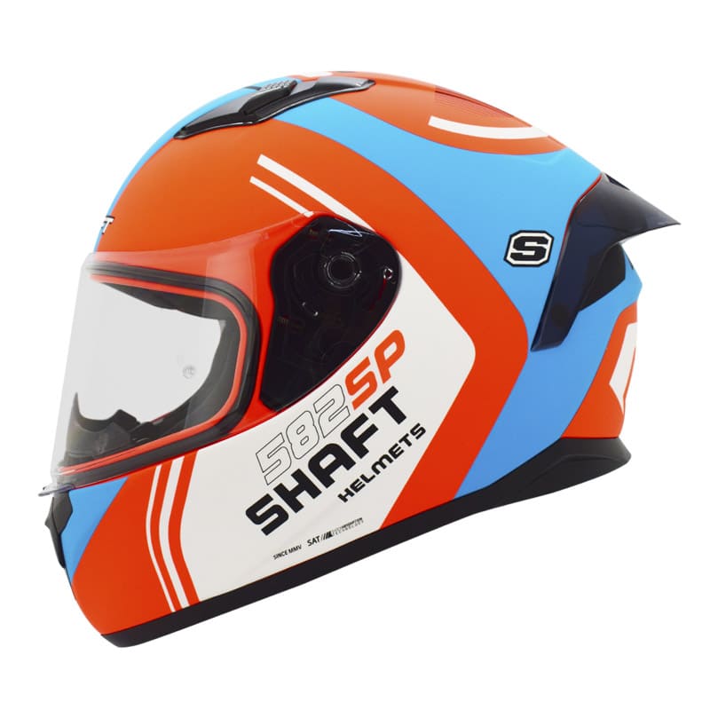 CASCO SHAFT SH-582SP INTERCEPTOR MATE NARANJA NEON AZUL