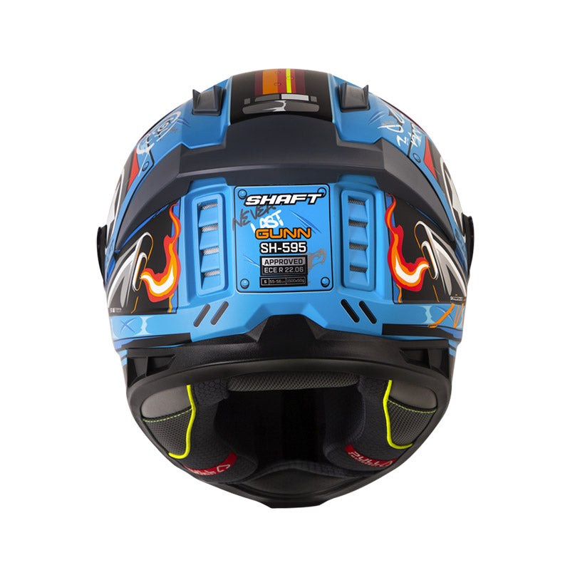 CASCO SHAFT SH-595 GUNN MATE NEGRO AZUL NARANJA IRIDIUM
