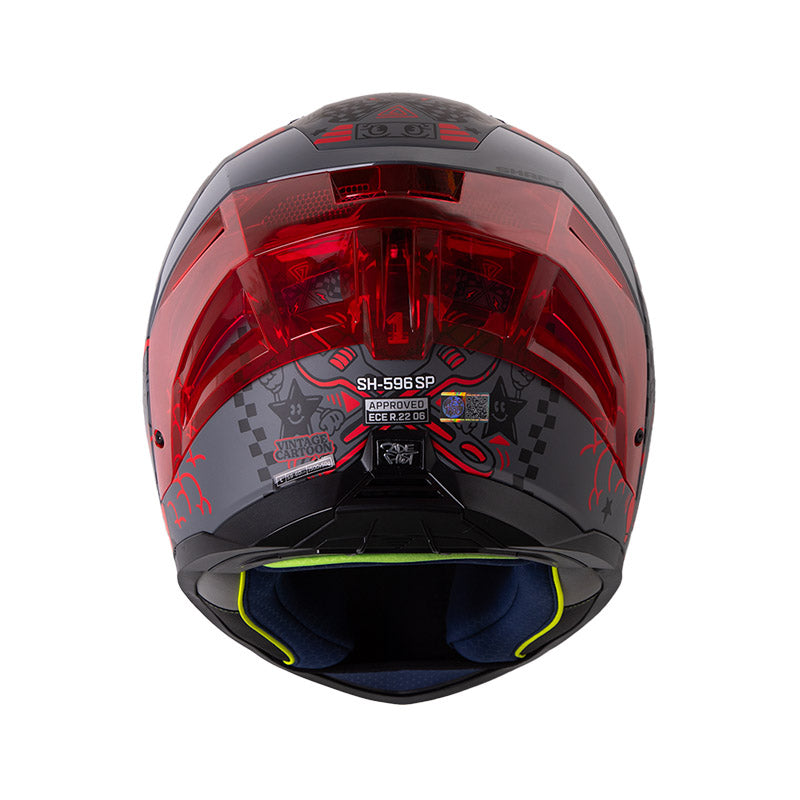 CASCO SHAFT SH-596SP VINTAGE CARTON GRIS NEGRO VISOR IRIDIUM