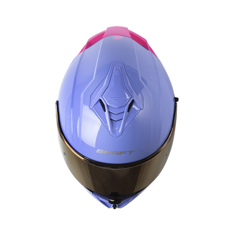CASCO SHAFT SH-598GTR SOLID AZUL CLARO FUCSIA VISOR IRIDIUM