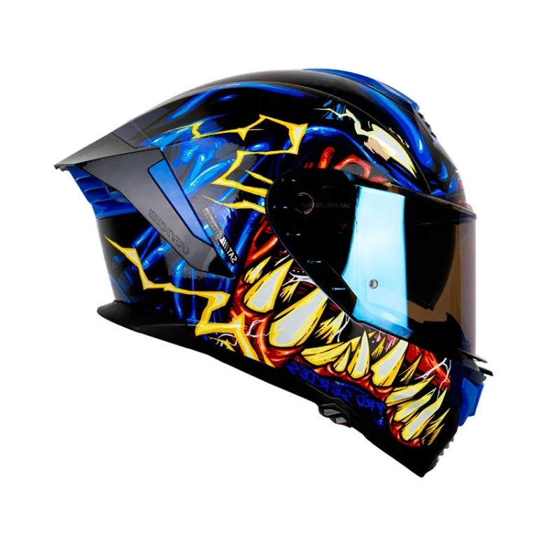 CASCO SHAFT SH-609DV PRO VENOM PARASYTE AZUL OSCURO AZUL