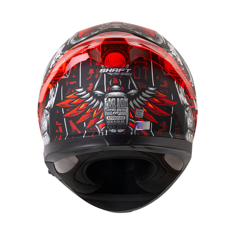 CASCO SHAFT SH-612DV PRO FARAON MATE NEGRO ROJO IRIDIUM