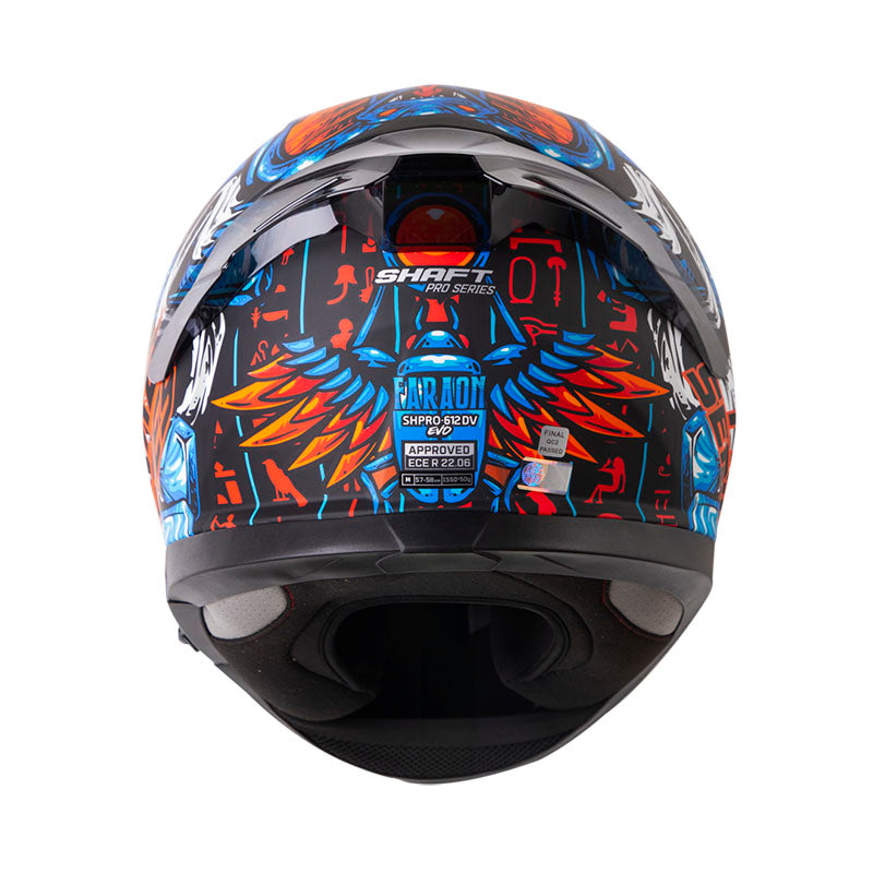 CASCO SHAFT SH-612DV PRO FARAON MATE NEGRO NARANJA NEON