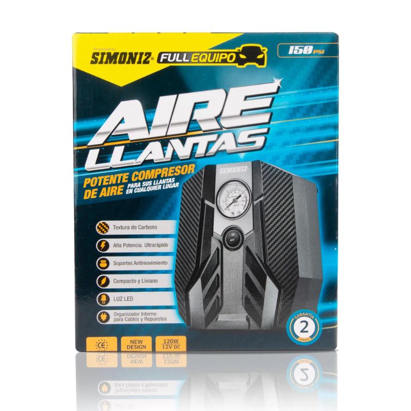 COMPRESOR AIRE LLANTAS FULLEQUIPO SIMONIZ