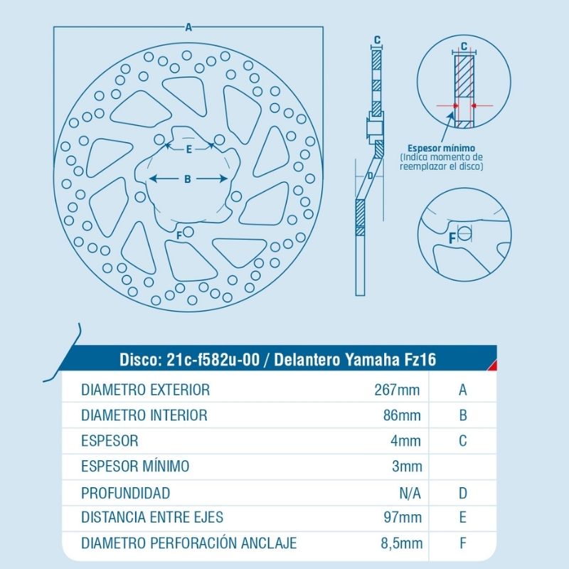 DISCO DE FRENO ICHIMAX DELANTERO FZ16