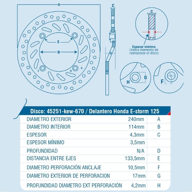 DISCO DE FRENO ICHIMAX DELANTERO E-STORM 125