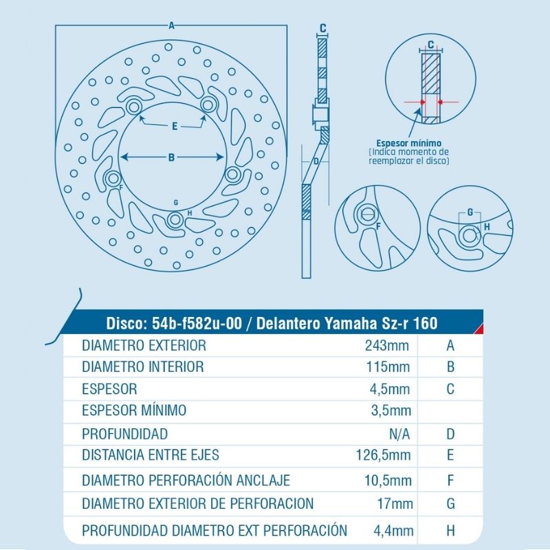 DISCO DE FRENO ICHIMAX DELANTERO SZ-R 160