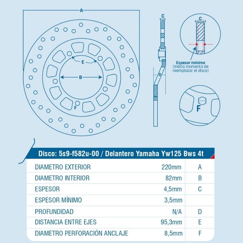 DISCO DE FRENO ICHIMAX DELANTERO YW125 BWS 4T