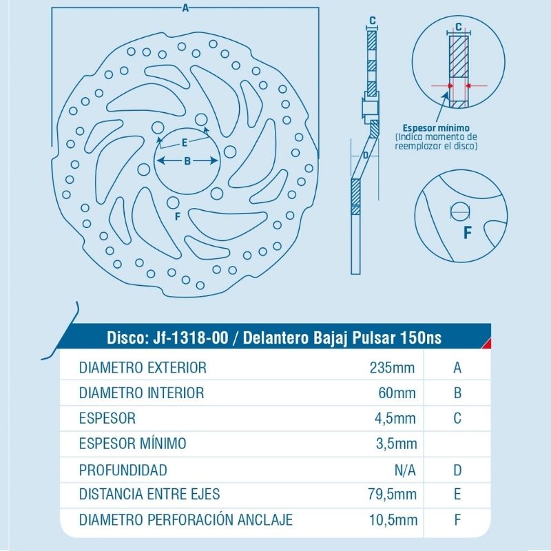 DISCO DE FRENO ICHIMAX DELANTERO PULSAR150NS 160NS