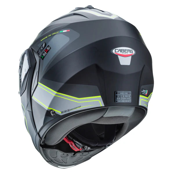 CASCO CABERG DUKE II TOUR MATE NEGRO AMARILLO NEON PLATA